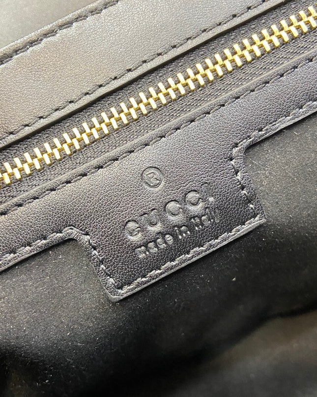 Gucci GG Marmont Small Shoulder Bag – Black Patent Leather