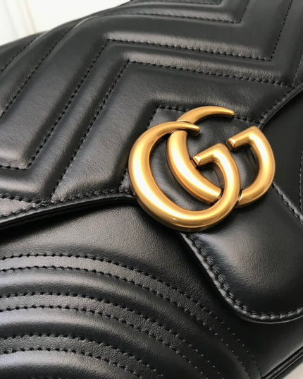 Gucci Marmont Small Top Handle Bag 498110 Black