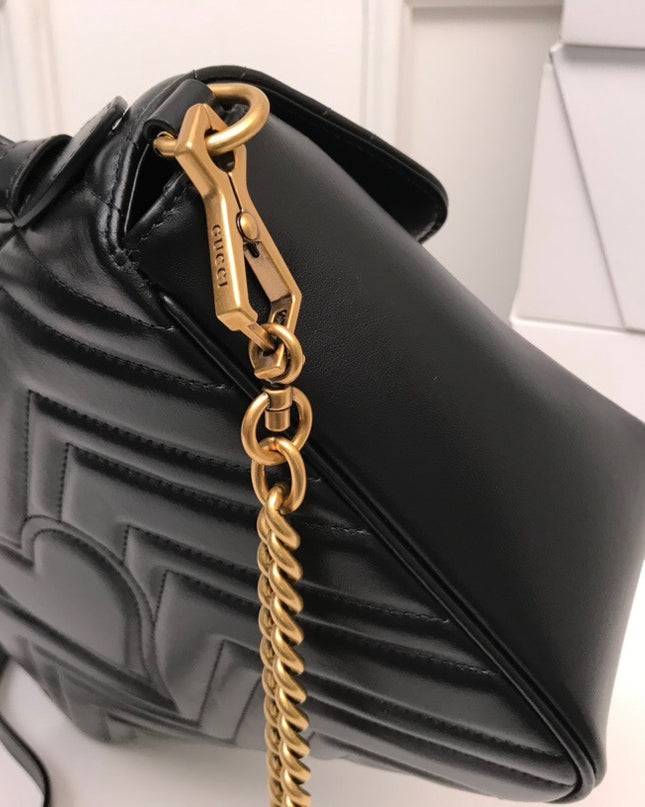 Gucci Marmont Small Top Handle Bag 498110 Black