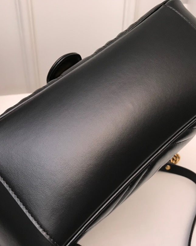 Gucci Marmont Small Top Handle Bag 498110 Black