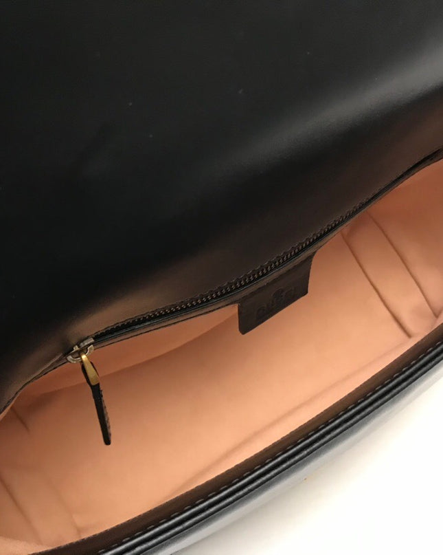 Gucci Marmont Small Top Handle Bag 498110 Black