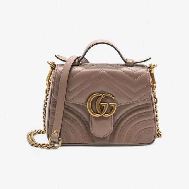 Gucci Marmont Small Top Handle Bag 498110 Pink
