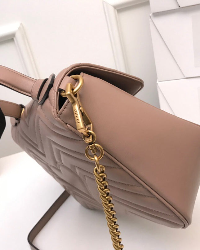 Gucci Marmont Small Top Handle Bag 498110 Pink