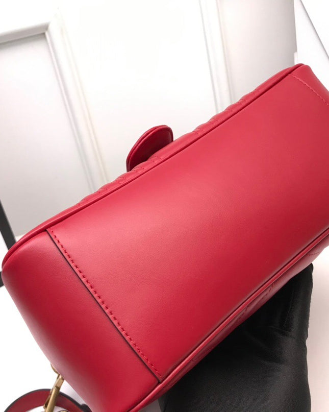 Gucci Marmont Small Top Handle Bag 498110 Red