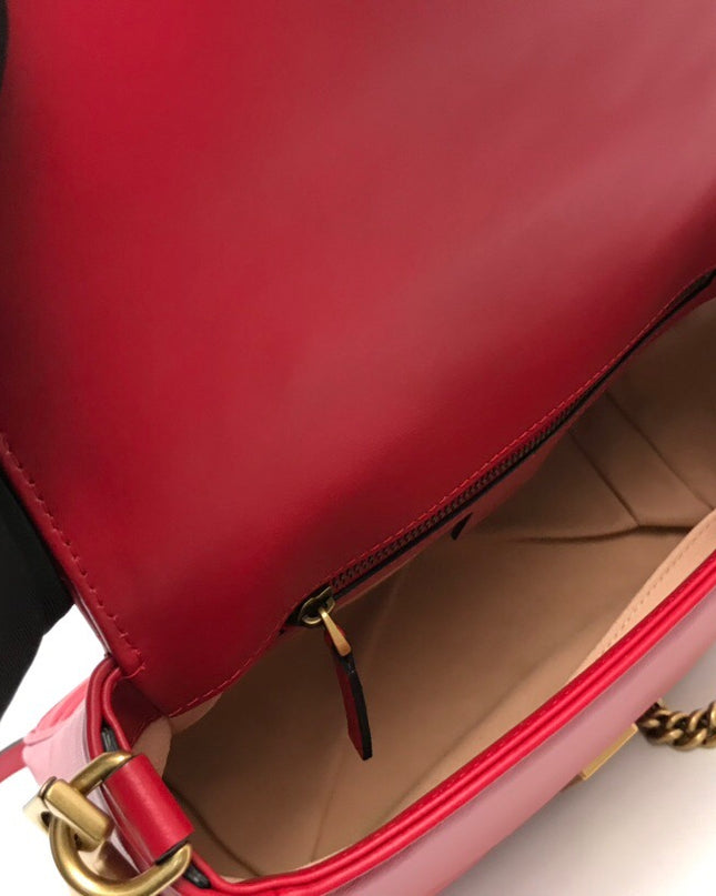Gucci Marmont Small Top Handle Bag 498110 Red