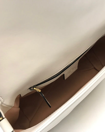 Gucci Marmont Small Top Handle Bag 498110 White