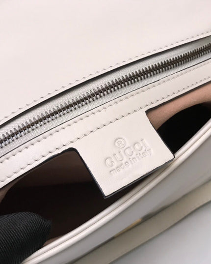 Gucci Marmont Small Top Handle Bag 498110 White