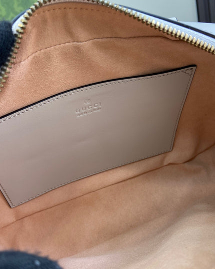 Gucci GG Marmont Small Top Handle Bag – White Matelassé Leather