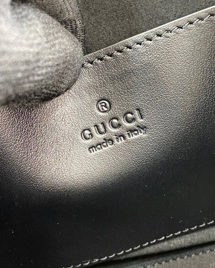 Gucci Marmont Small Tote 779727 - Black Leather