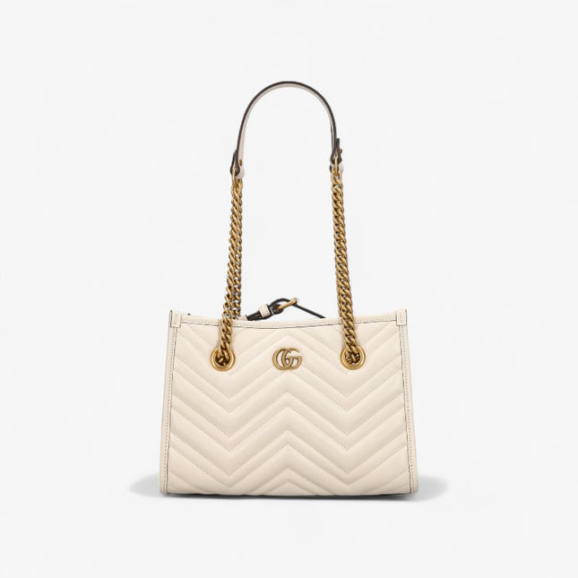 Gucci GG Marmont Small Tote Bag – Cream Matelassé Leather