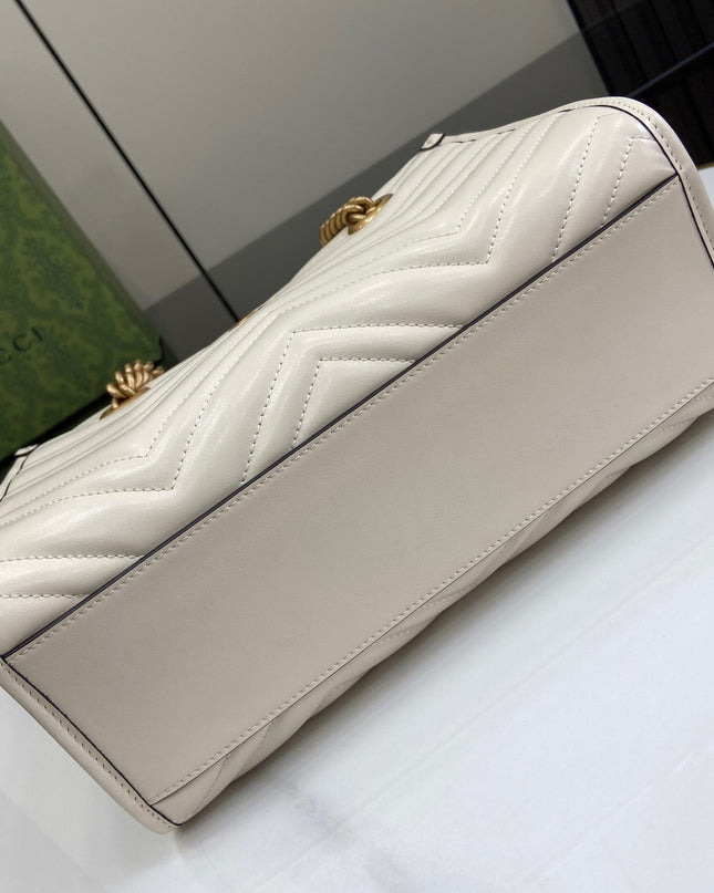 Gucci GG Marmont Small Tote Bag – Cream Matelassé Leather