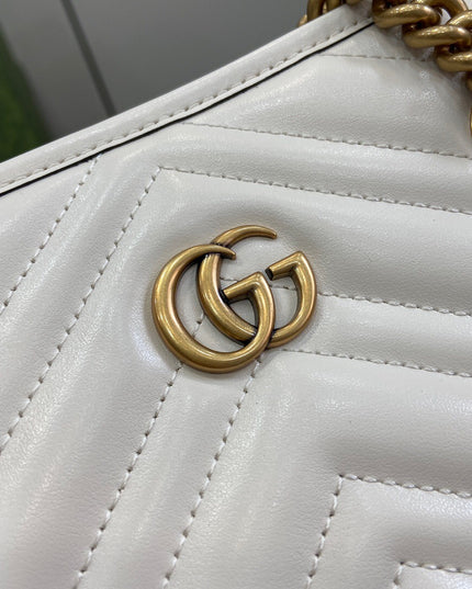Gucci GG Marmont Small Tote Bag – Cream Matelassé Leather