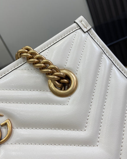 Gucci GG Marmont Small Tote Bag – Cream Matelassé Leather