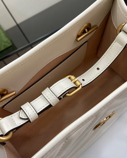 Gucci GG Marmont Small Tote Bag – Cream Matelassé Leather