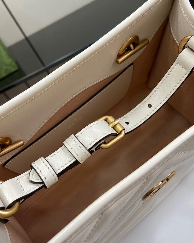 Gucci GG Marmont Small Tote Bag – Cream Matelassé Leather