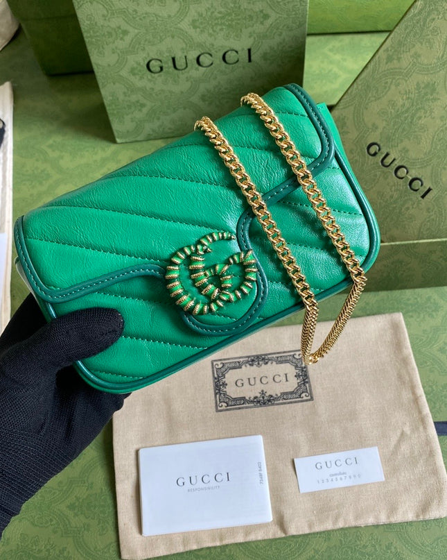 Gucci GG Marmont Mini Bag – Green Matelassé