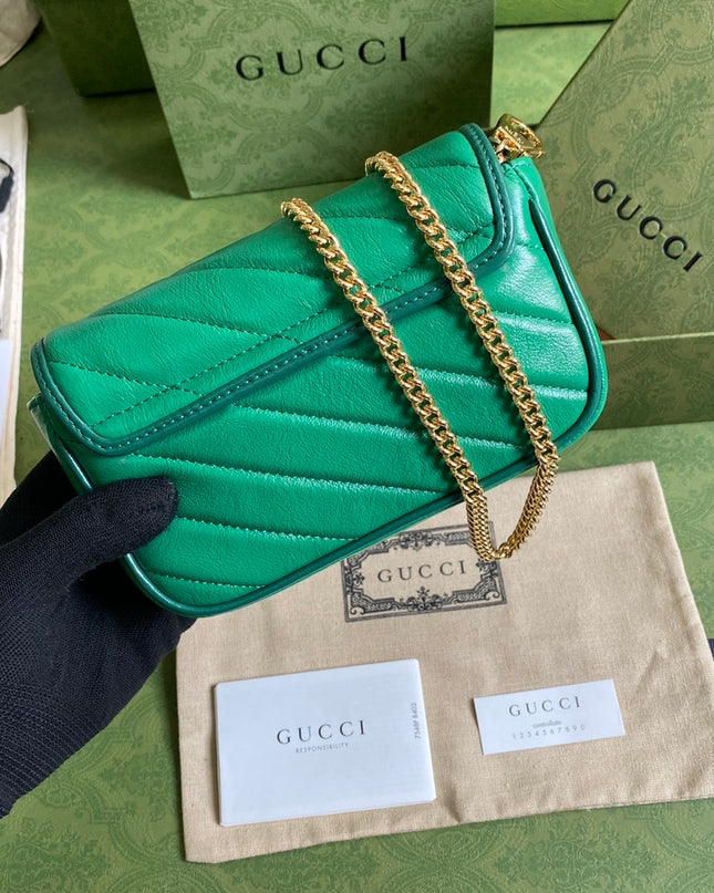 Gucci GG Marmont Mini Bag – Green Matelassé
