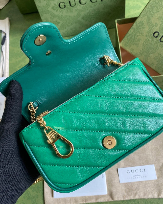 Gucci GG Marmont Mini Bag – Green Matelassé