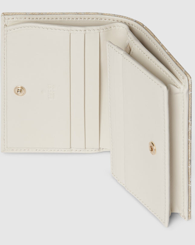 Gucci Marmont Taupe Chevron Denim Wallet