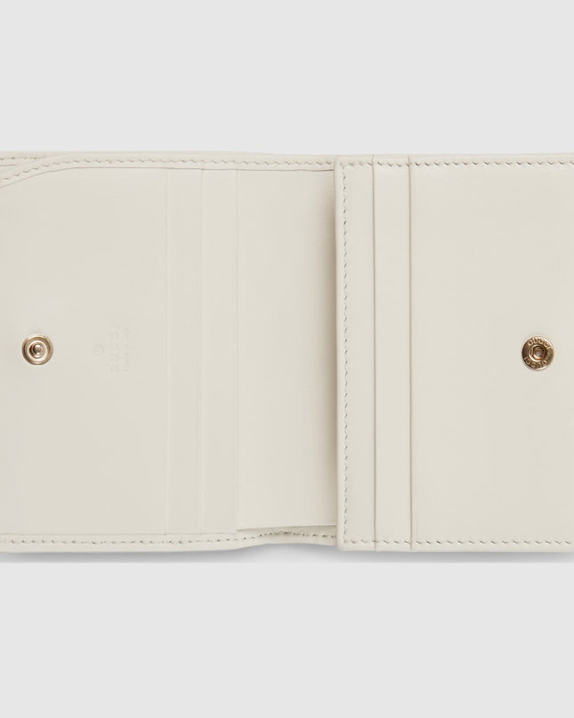 Gucci Marmont Taupe Chevron Denim Wallet
