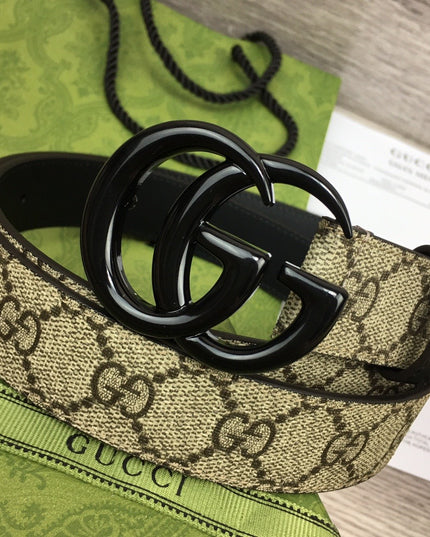Gucci Marmont Thin Belt 414516 – Black Monogram Buckle
