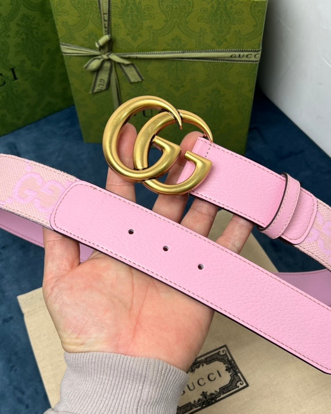 Gucci Marmont Wide Belt 400593 - Gold Buckle