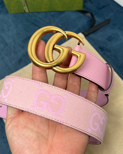 Gucci Marmont Wide Belt 400593 - Gold Buckle
