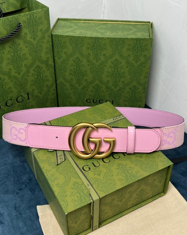 Gucci Marmont Wide Belt 400593 - Gold Buckle