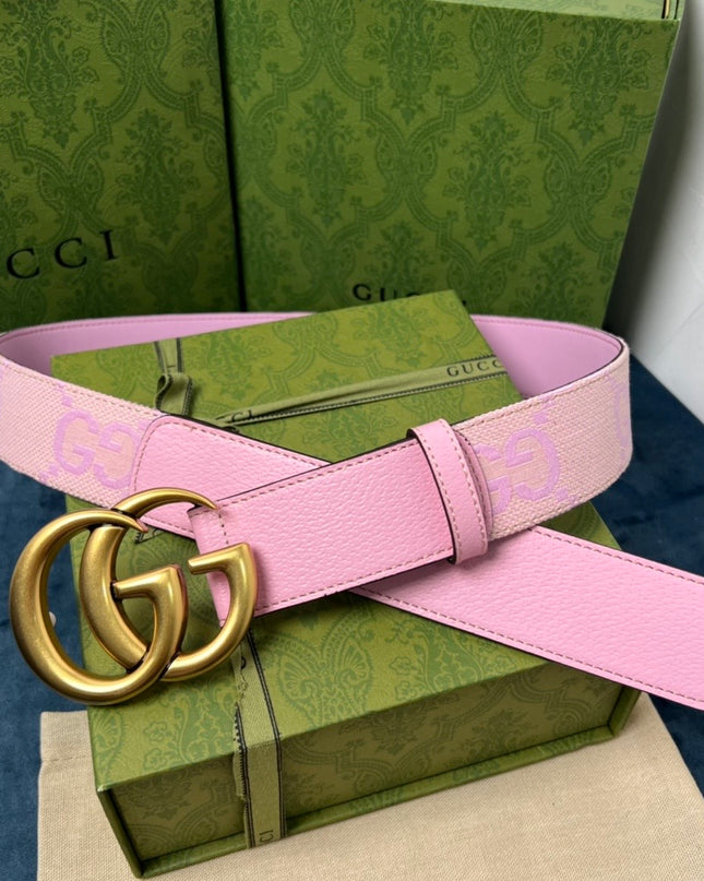 Gucci Marmont Wide Belt 400593 - Gold Buckle