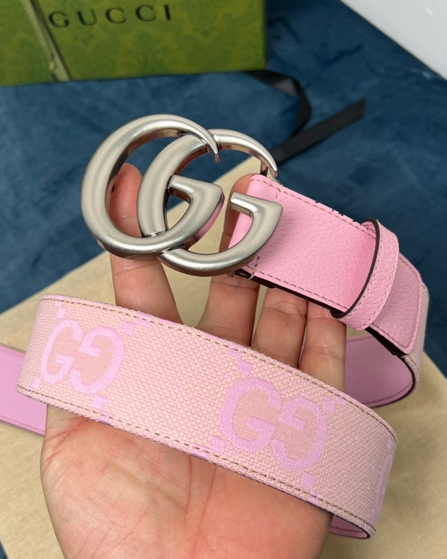 Gucci Marmont Wide Belt 400593 - Silver Buckle