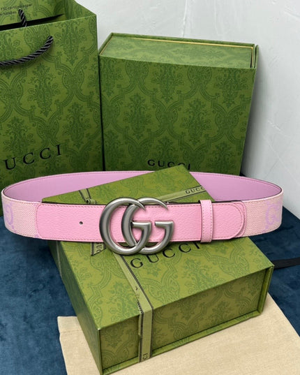 Gucci Marmont Wide Belt 400593 - Silver Buckle