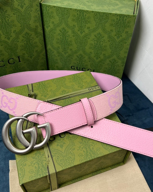 Gucci Marmont Wide Belt 400593 - Silver Buckle