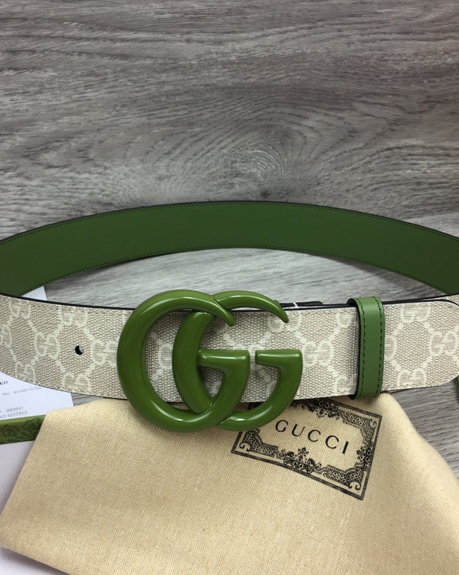 Gucci Marmont Wide Belt 400593 – Green Leather