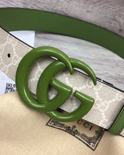 Gucci Marmont Wide Belt 400593 – Green Leather