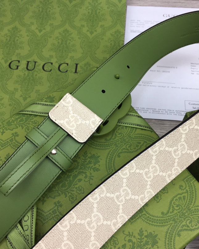Gucci Marmont Wide Belt 400593 – Green Leather