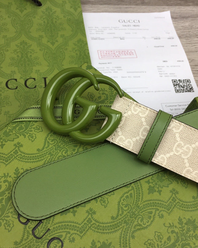 Gucci Marmont Wide Belt 400593 – Green Leather
