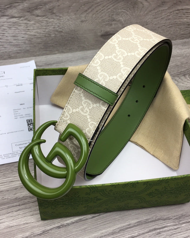 Gucci Marmont Wide Belt 400593 – Green Leather