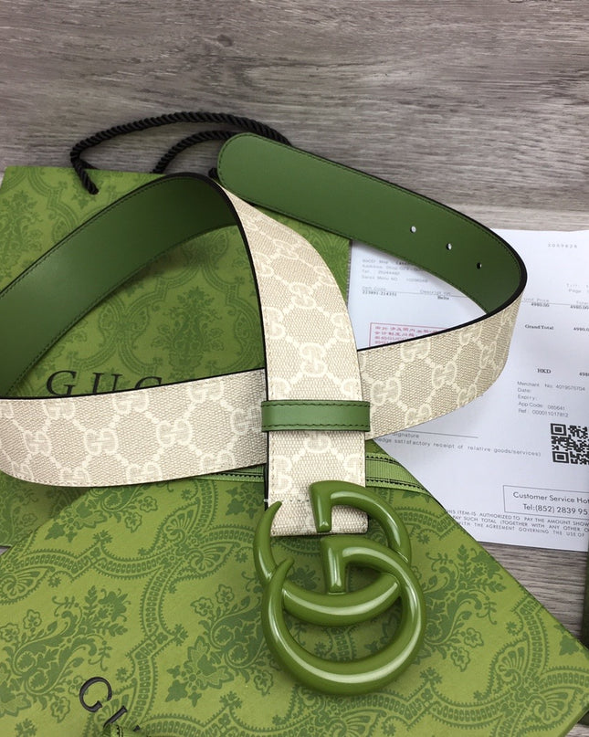 Gucci Marmont Wide Belt 400593 – Green Leather