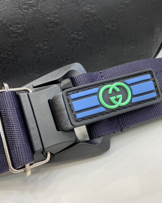 Gucci Matte Crystal Belt Bag – Monochrome with Rubber Interlocking