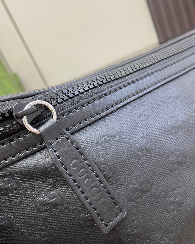 Gucci Matte Crystal Belt Bag – Monochrome with Rubber Interlocking