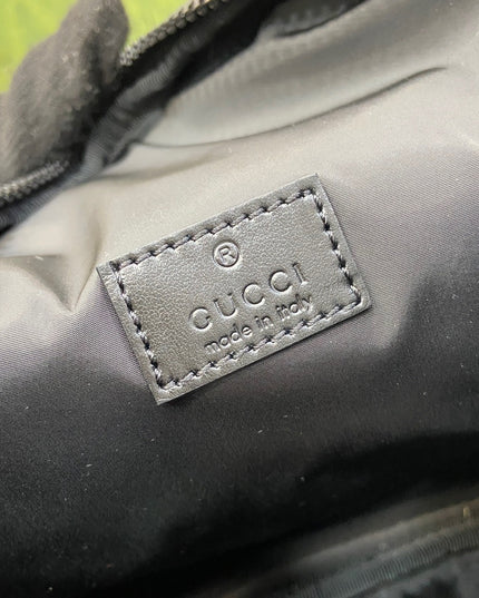 Gucci Matte Crystal Belt Bag – Monochrome with Rubber Interlocking