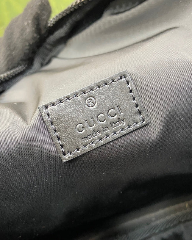 Gucci Matte Crystal Belt Bag – Monochrome with Rubber Interlocking