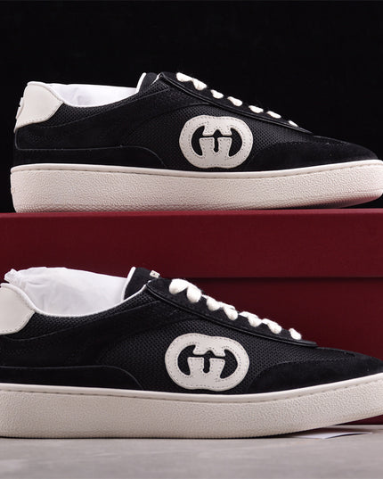 Gucci Men’s Coastal-Inspired Suede Sneaker with Interlocking