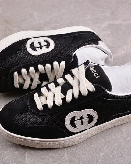 Gucci Men’s Coastal-Inspired Suede Sneaker with Interlocking