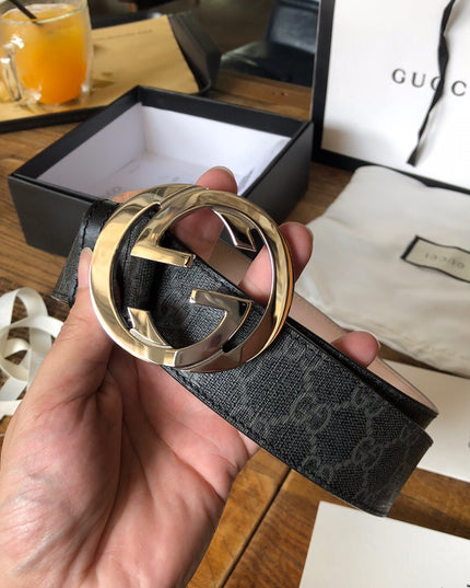 Gucci Men's Supreme Belt with Interlocking G Buckle 411924
