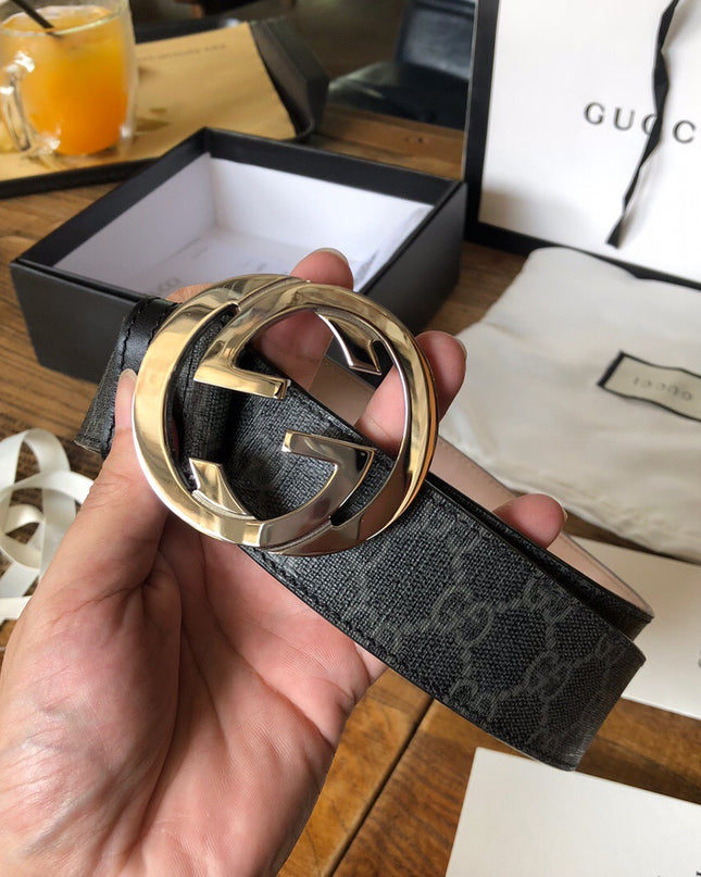 Gucci Men's Supreme Belt with Interlocking G Buckle 411924