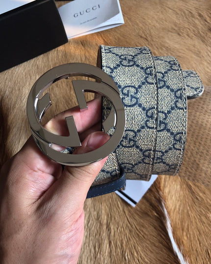 Gucci Men's Supreme Belt with Interlocking G Buckle 411924
