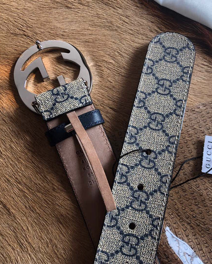 Gucci Men's Supreme Belt with Interlocking G Buckle 411924
