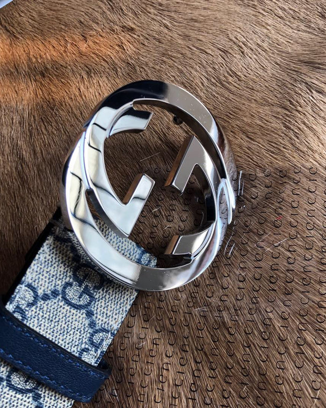 Gucci Men's Supreme Belt with Interlocking G Buckle 411924