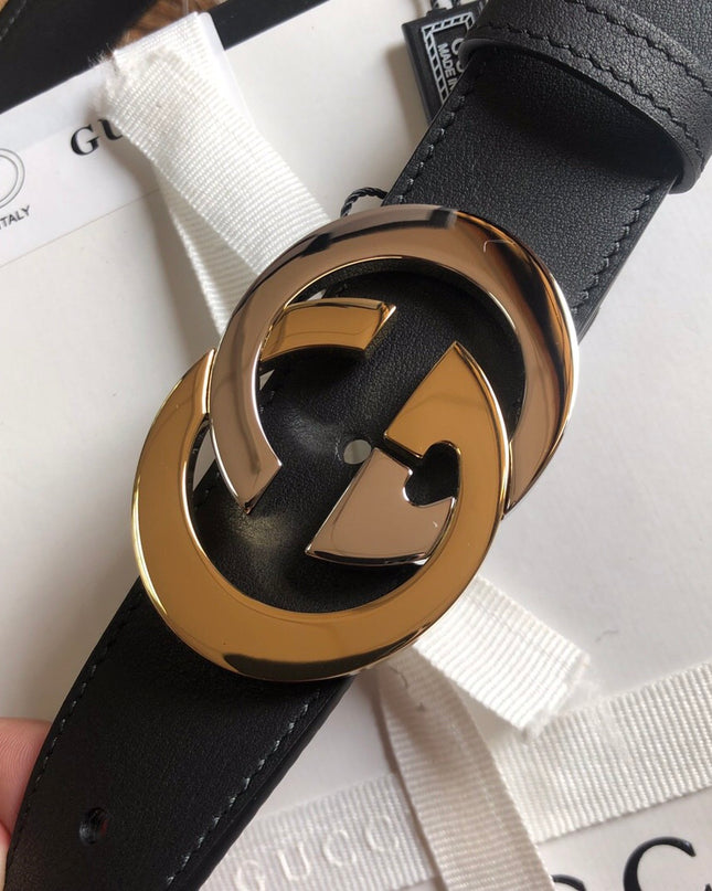 Gucci Men's Leather Belt 574807 – Interlocking G Buckle